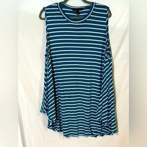 Lane Bryant Plus Size Striped Sleeveless Swing Tank Size 22/24